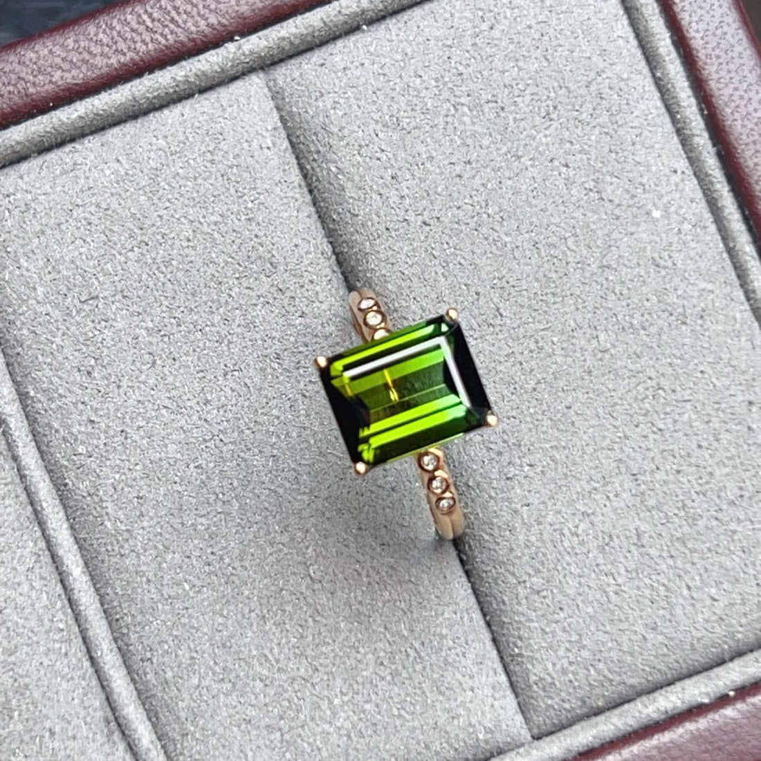 14k Gold 5.08 Ctw Natural Tourmaline & Diamond Ring - 3