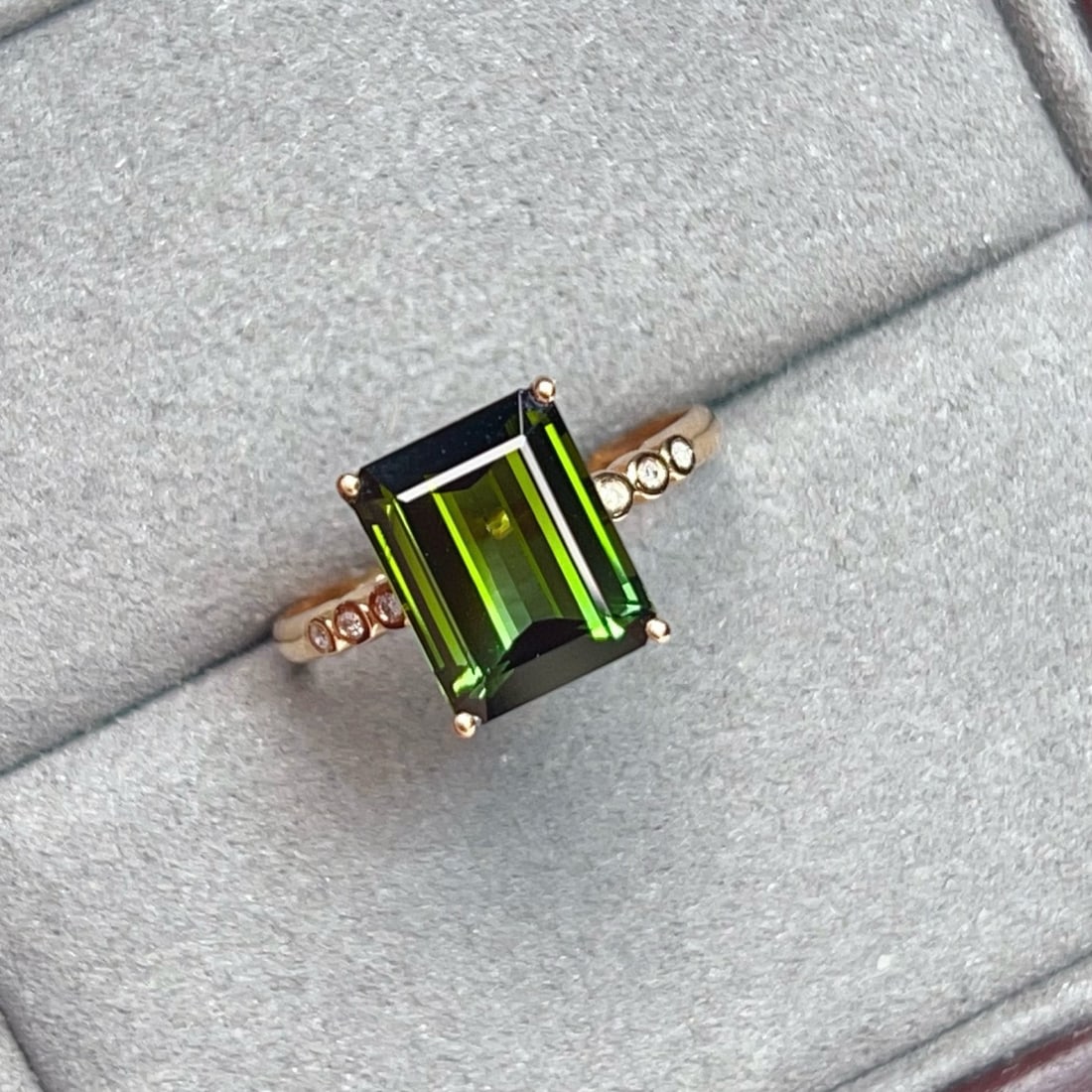 14k Gold 5.08 Ctw Natural Tourmaline & Diamond Ring - 4