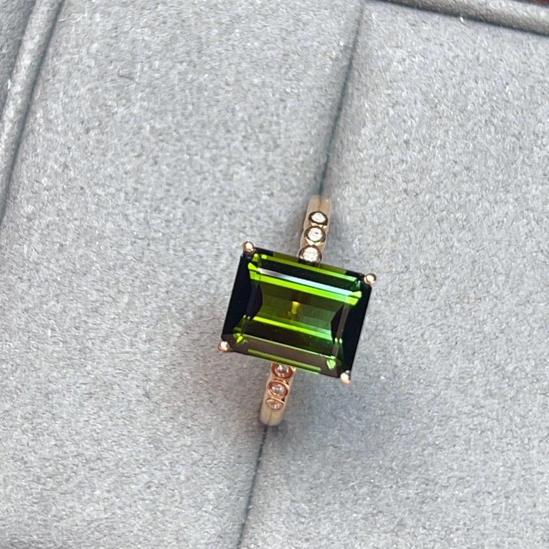 14k Gold 5.08 Ctw Natural Tourmaline & Diamond Ring - 6