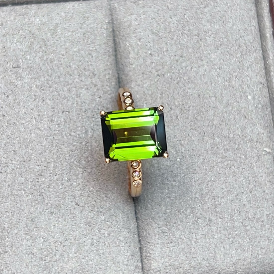 14k Gold 5.08 Ctw Natural Tourmaline & Diamond Ring - 7