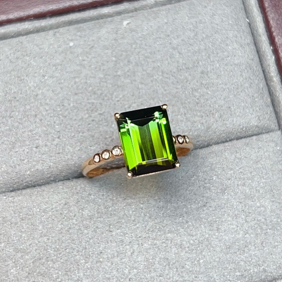 14k Gold 5.08 Ctw Natural Tourmaline & Diamond Ring - 8