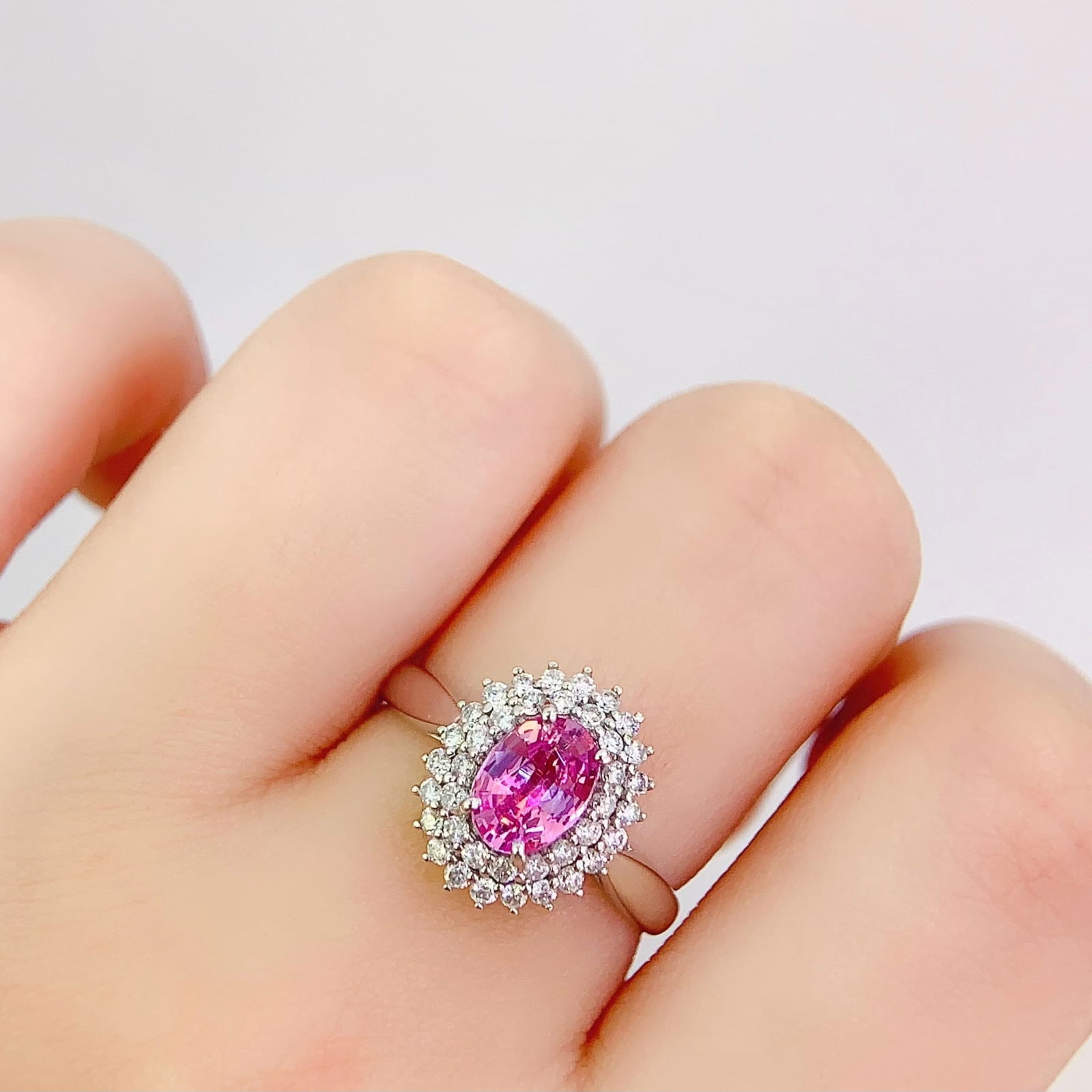 14k Gold 1.00 Ct Natural Sapphire & Diamond Ring - 6