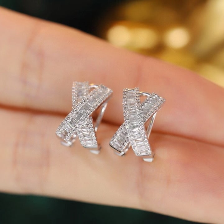 14k Gold 0.6 Ct Natural H Diamond Earrings - 2