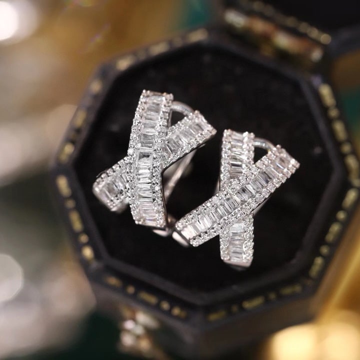 14k Gold 0.6 Ct Natural H Diamond Earrings - 7