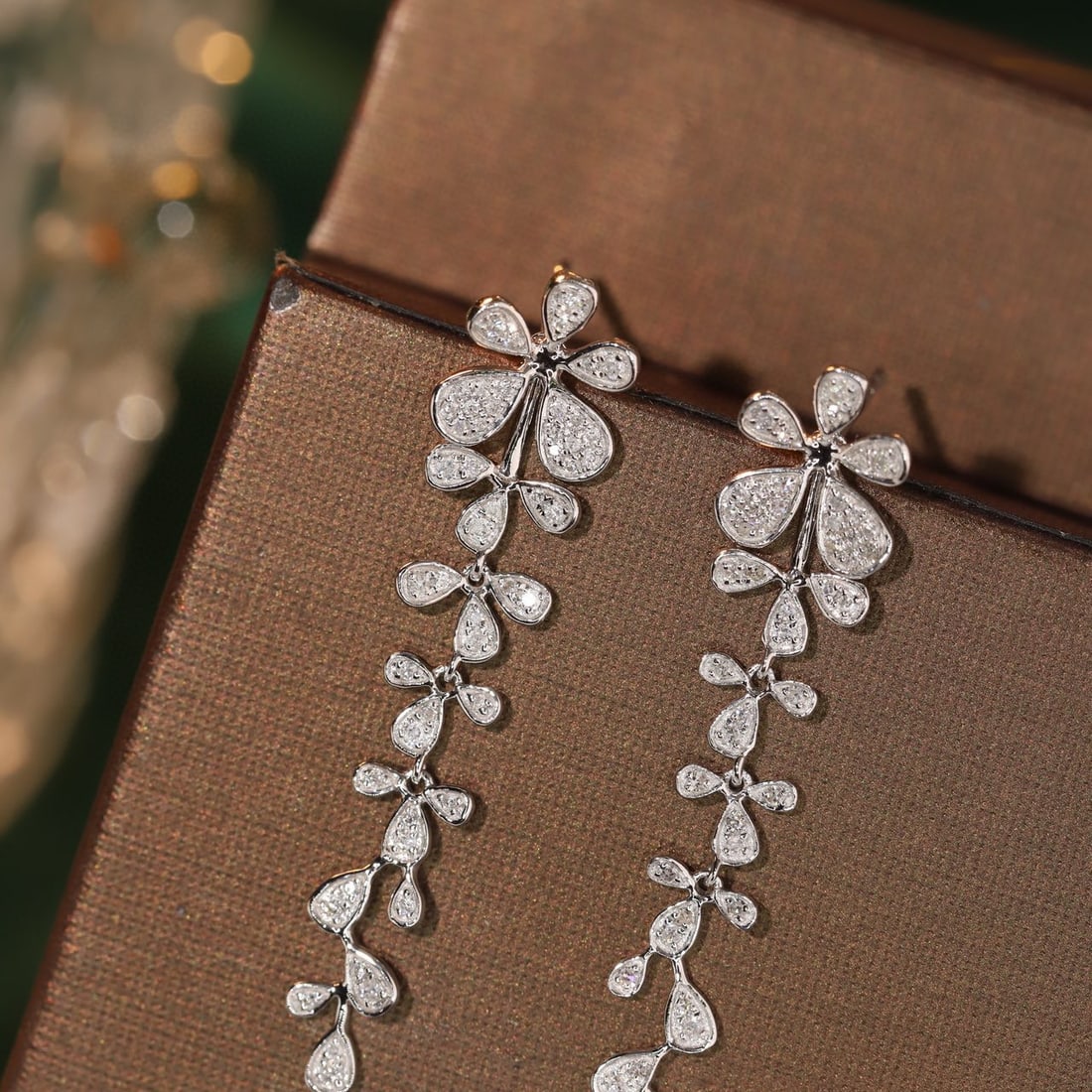 14k Gold 0.40 Ct Natural H Diamond Earrings - 2