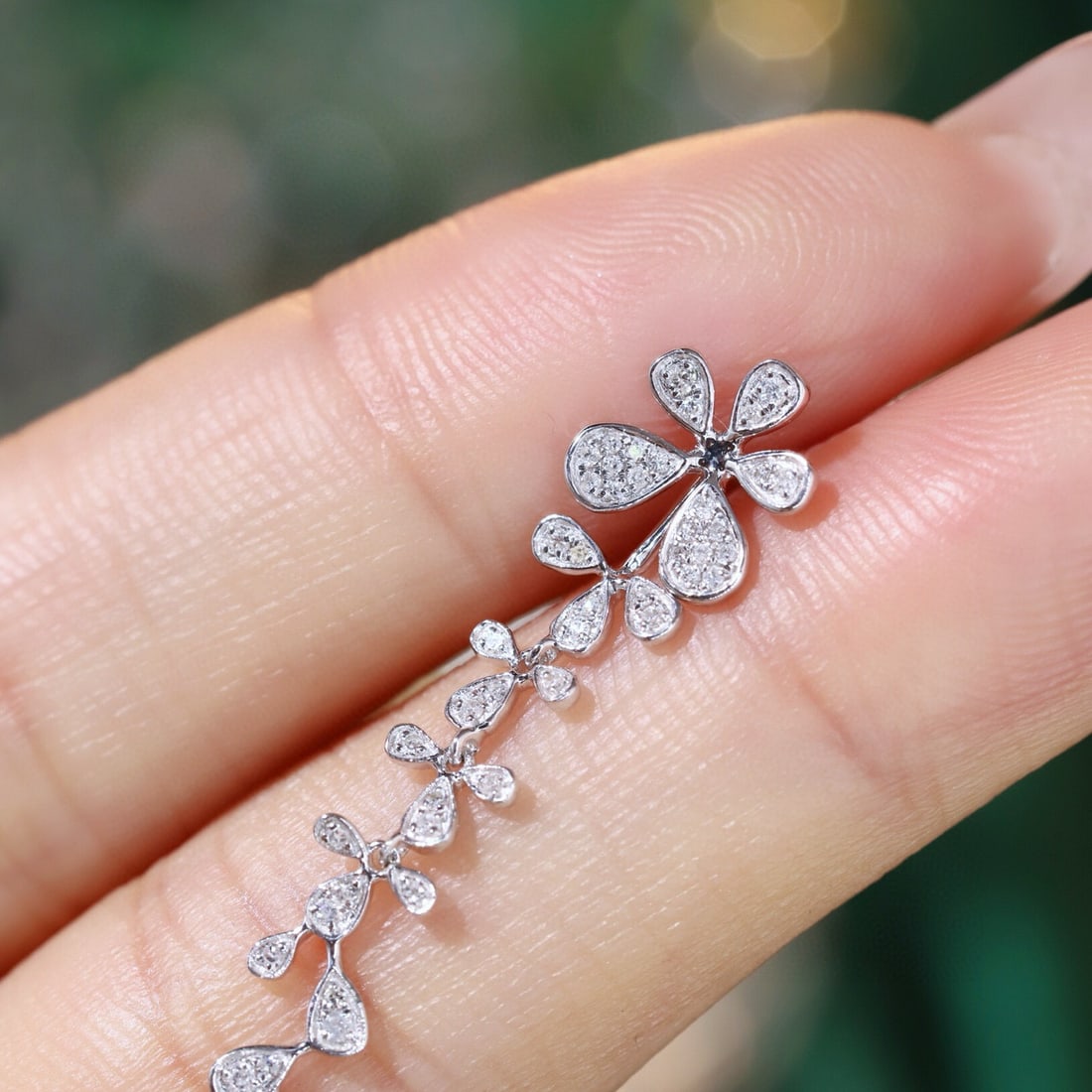 14k Gold 0.40 Ct Natural H Diamond Earrings - 6