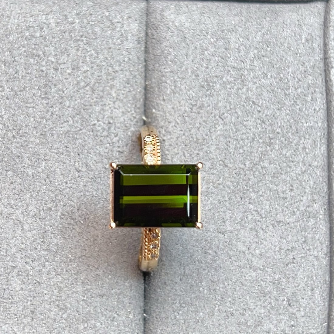 14k Gold 4.44 Ctw Natural Tourmaline & Diamond Ring - 5