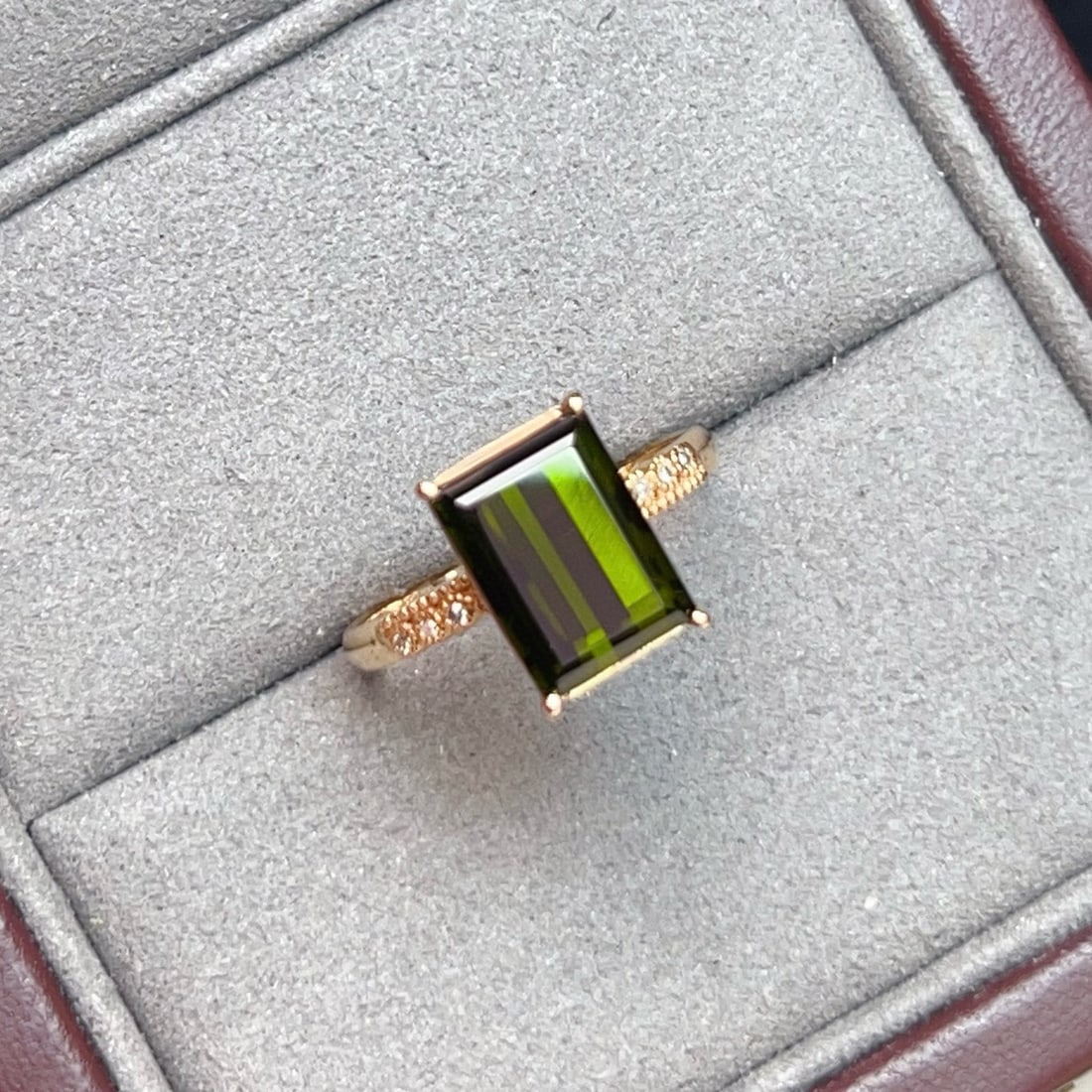 14k Gold 4.44 Ctw Natural Tourmaline & Diamond Ring - 6