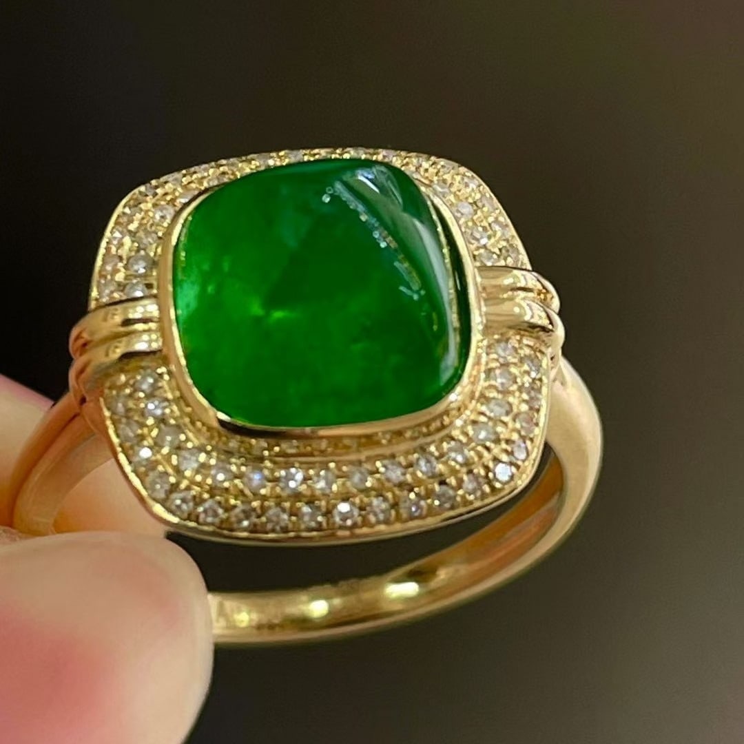 14k Gold 3.58 Ctw Natural Emerald & Diamond Ring - 2