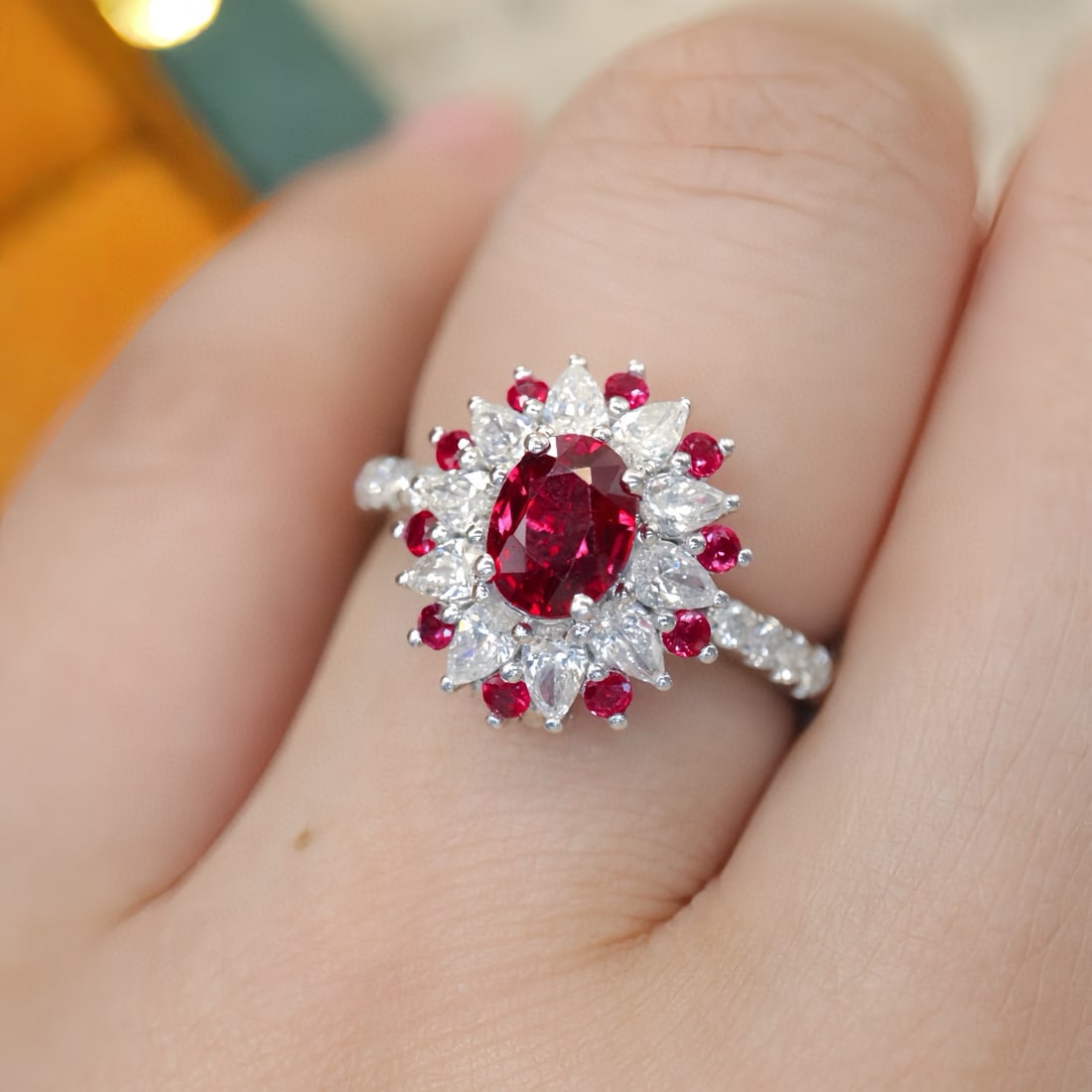 14k Gold 1.73 Ctw Natural Ruby & Diamond Ring/pendant( Without Chain ) - 7