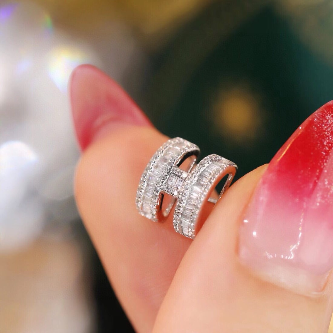 14k Gold 0.50 Ct Natural H Diamond Earrings - 5