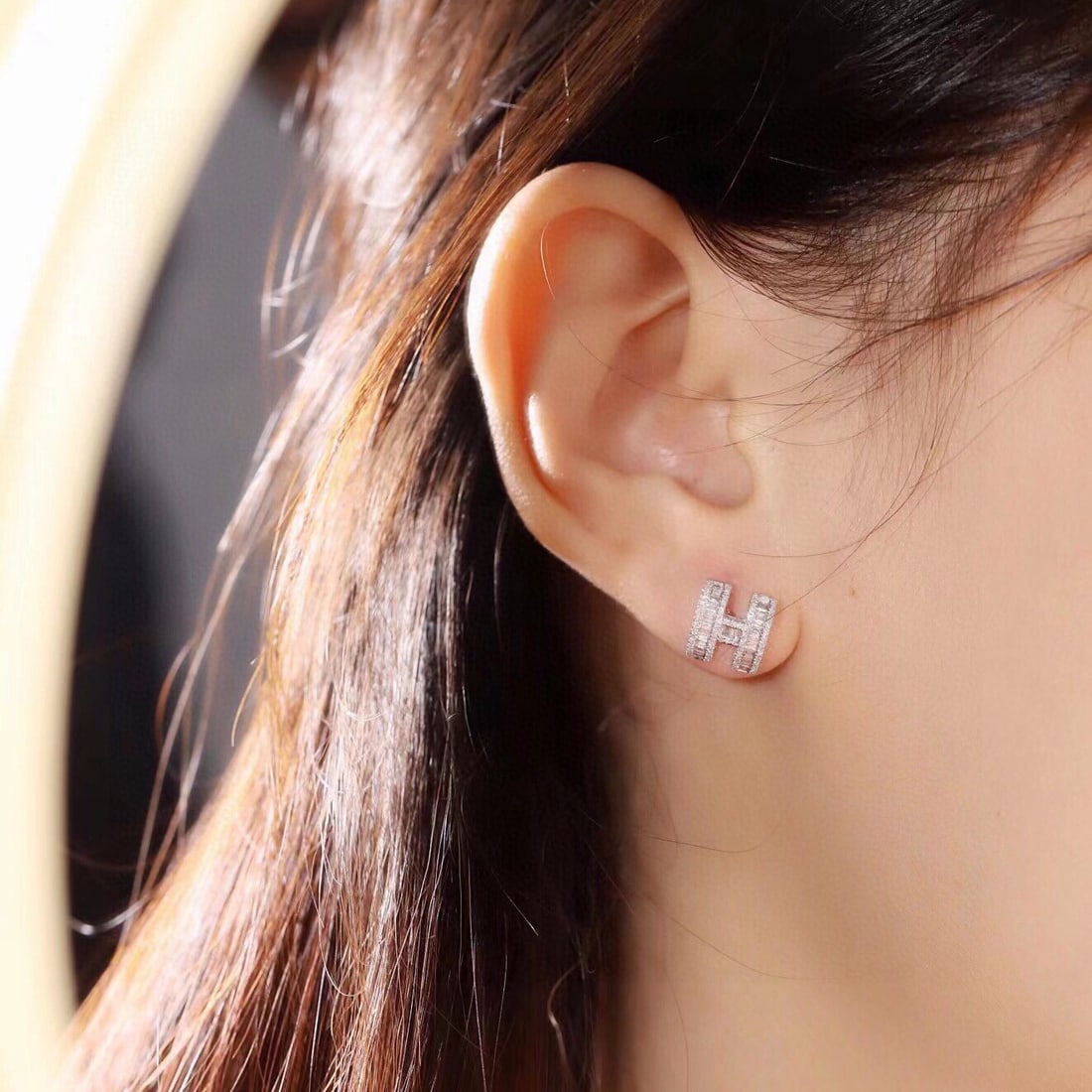 14k Gold 0.50 Ct Natural H Diamond Earrings - 6