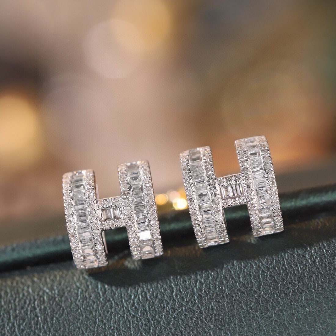 14k Gold 0.50 Ct Natural H Diamond Earrings - 7