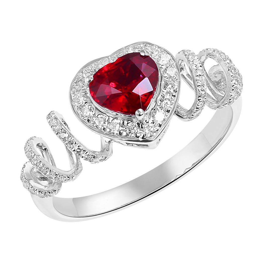 14k Gold 1.06 Ctw Natural Ruby & Diamond Ring - 5