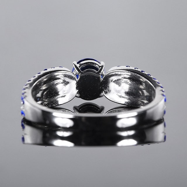 14k Gold 1.41 Ctw Natural Sapphire & Sapphire Ring - 4