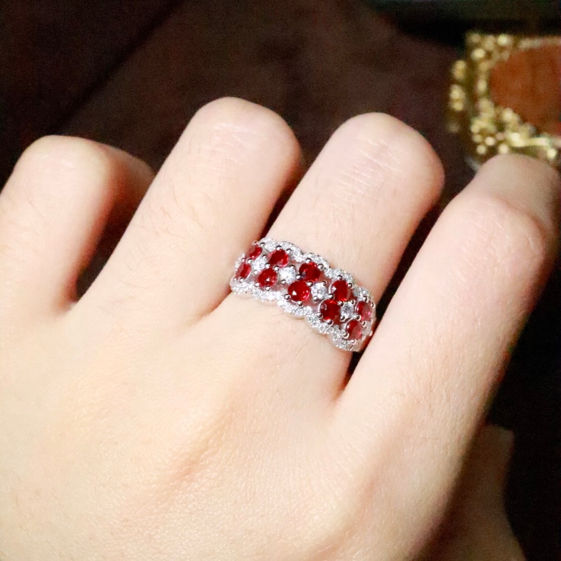 14k Gold 1.29 Ctw Natural Ruby & Diamond Ring - 5