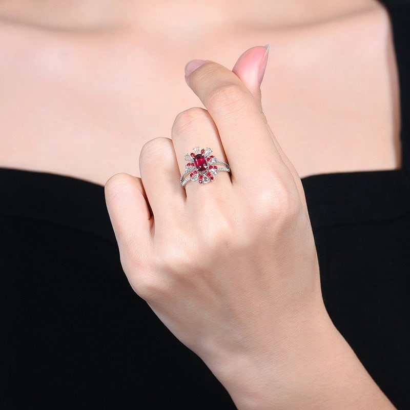 14k Gold 1.45 Ctw Natural Ruby & Diamond Ring/pendant( Without Chain ) - 6