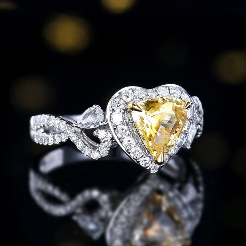 14k Gold 2.03 Ctw Natural Sapphire & Diamond Ring - 3