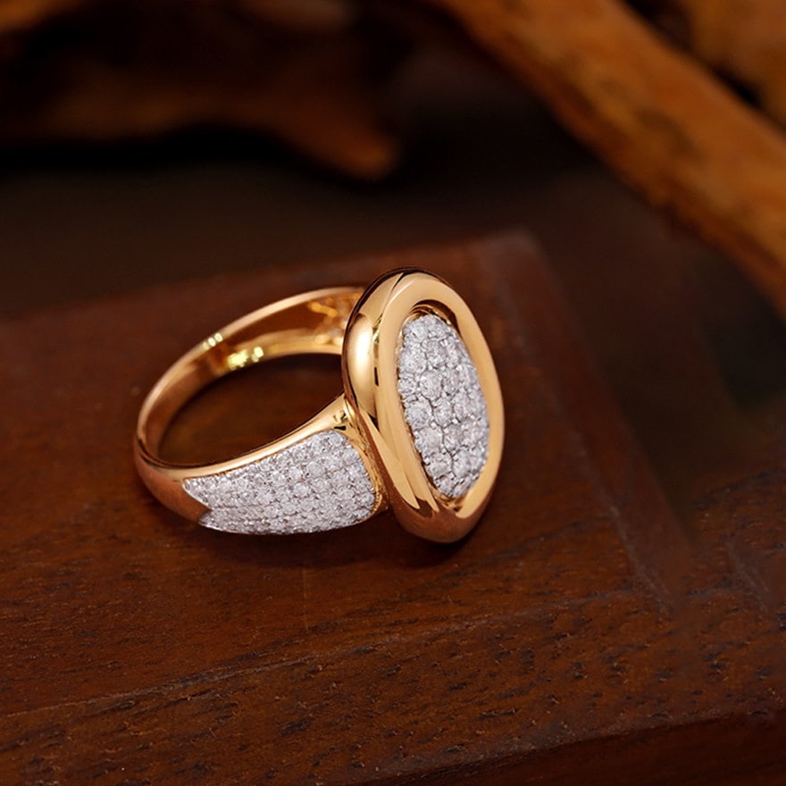 14k Gold 1.2 Ct Natural H Diamond Ring - 4