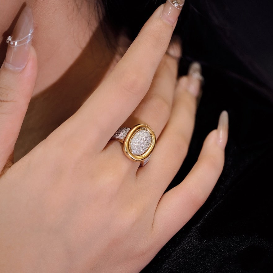 14k Gold 1.2 Ct Natural H Diamond Ring - 6