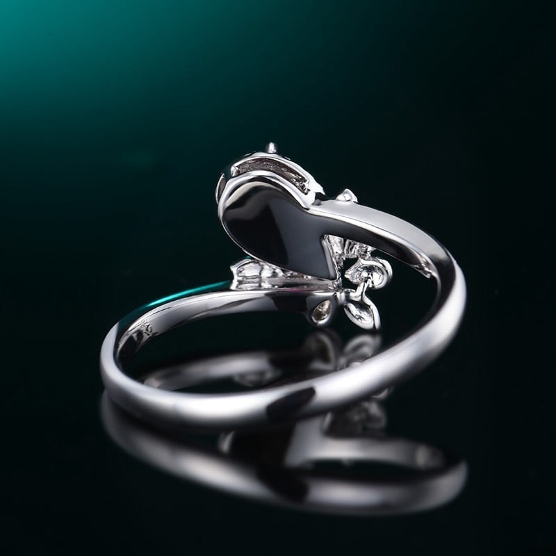 14k Gold 0.45 Ctw Vivid Red Natural Ruby & Diamond Ring - 5