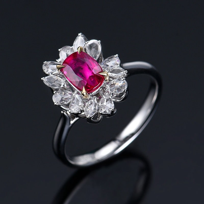 14k Gold 1.42 Ctw Natural Ruby & Diamond Ring/pendant( Without Chain ) - 4