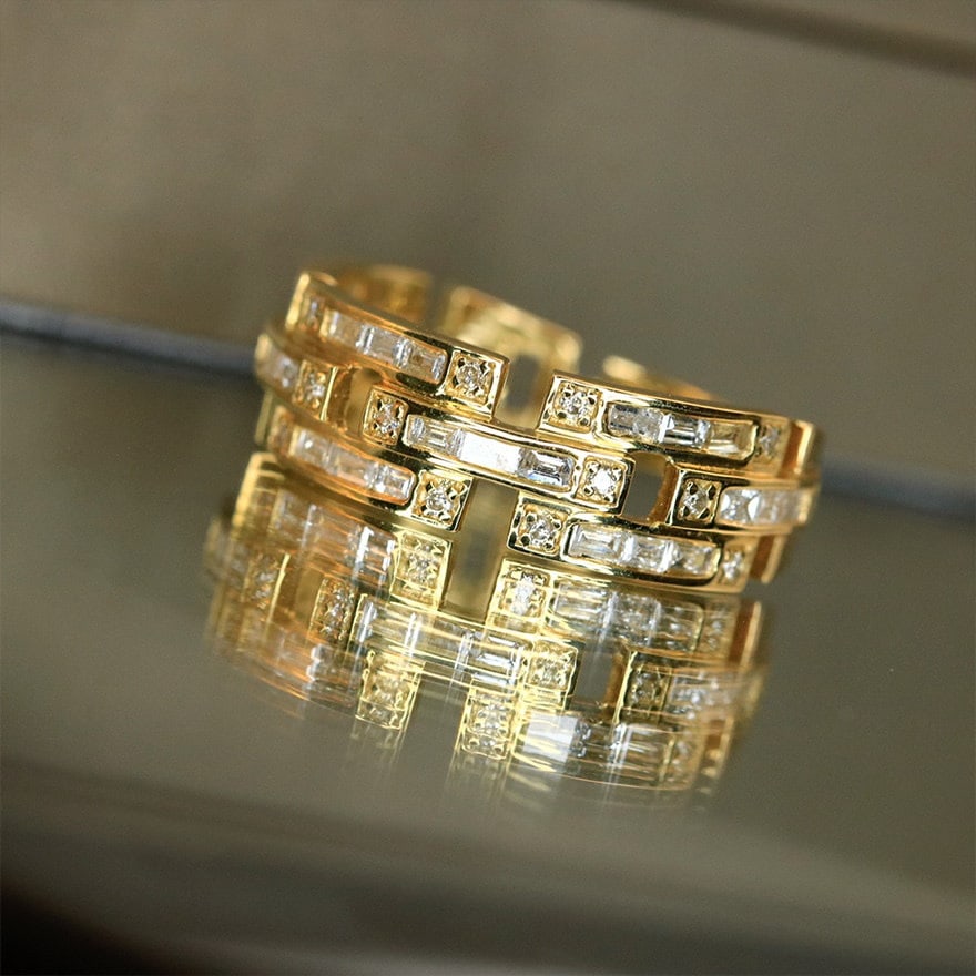 14k Gold 0.6 Ct Natural H Diamond Ring (1 of 8)