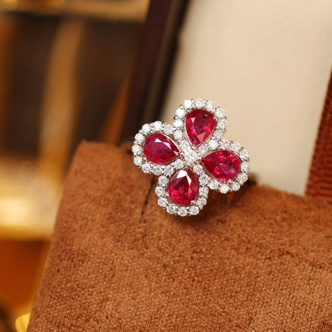 14k Gold 1.98 Ctw Natural Ruby & Diamond Ring - 4