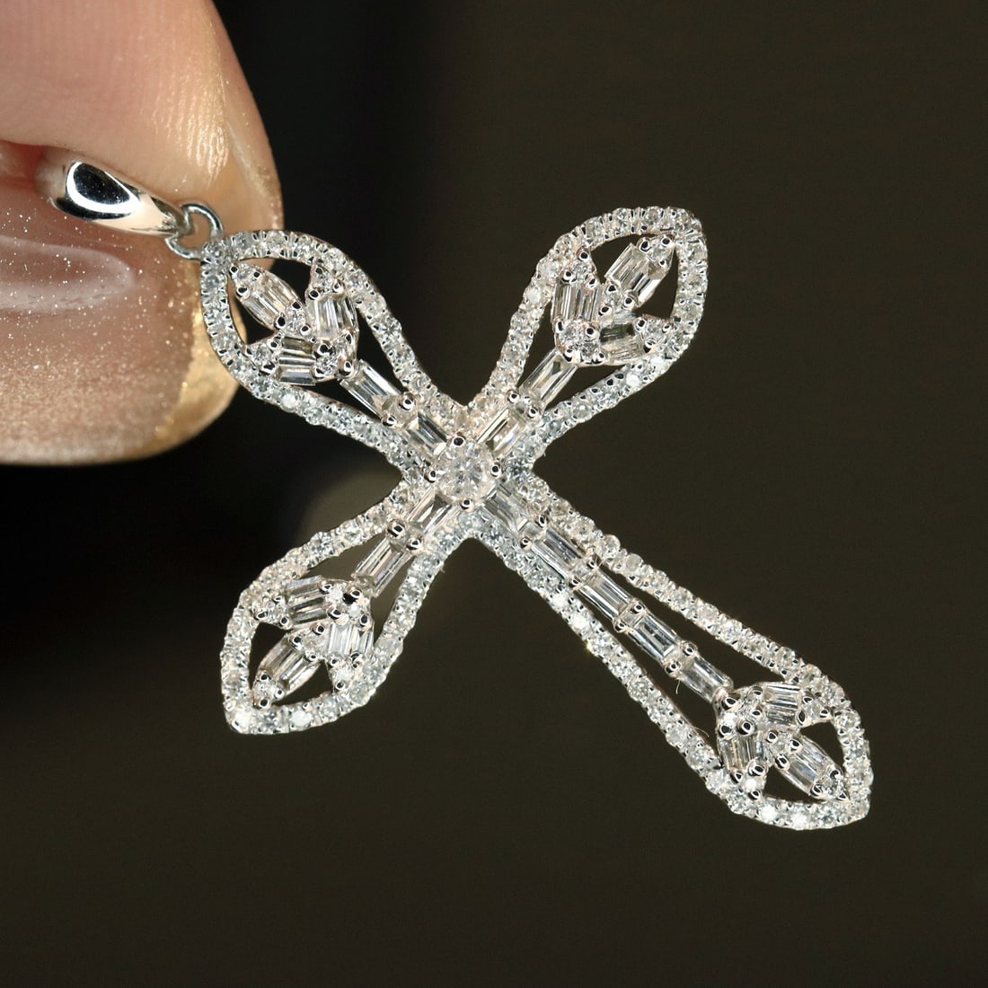 14k Gold 0.6 Ct Natural H Diamond Pendant( Without Chain ) - 2