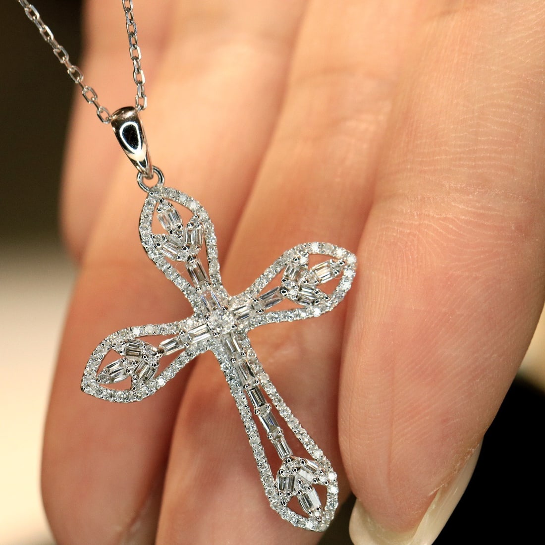 14k Gold 0.6 Ct Natural H Diamond Pendant( Without Chain ) - 5