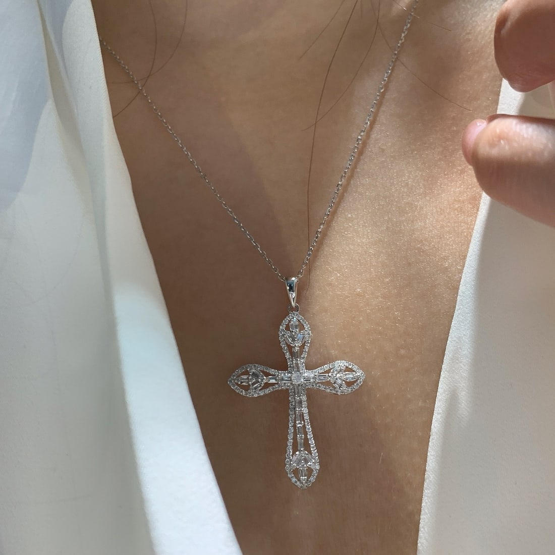 14k Gold 0.6 Ct Natural H Diamond Pendant( Without Chain ) - 6