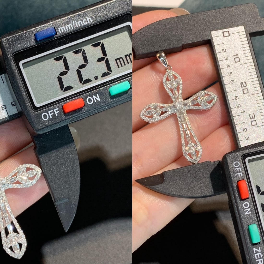 14k Gold 0.6 Ct Natural H Diamond Pendant( Without Chain ) - 7