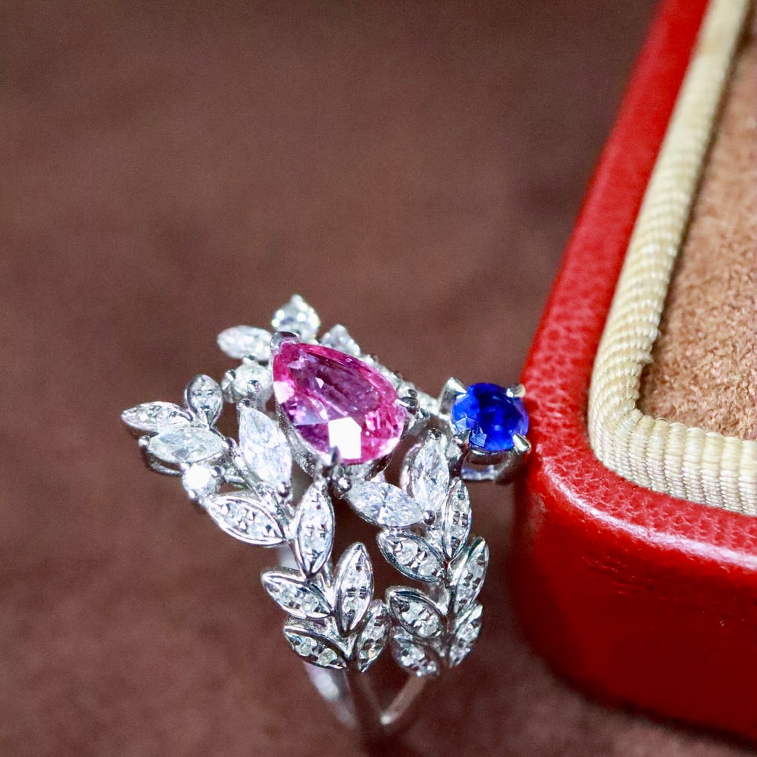 14k Gold 0.96 Ctw Natural Sapphire & Sapphire & Toi Et Moi Ring - 3