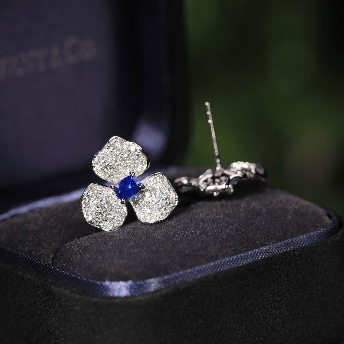 14k Gold 1.26 Ctw Natural Sapphire & Diamond Earrings - 9