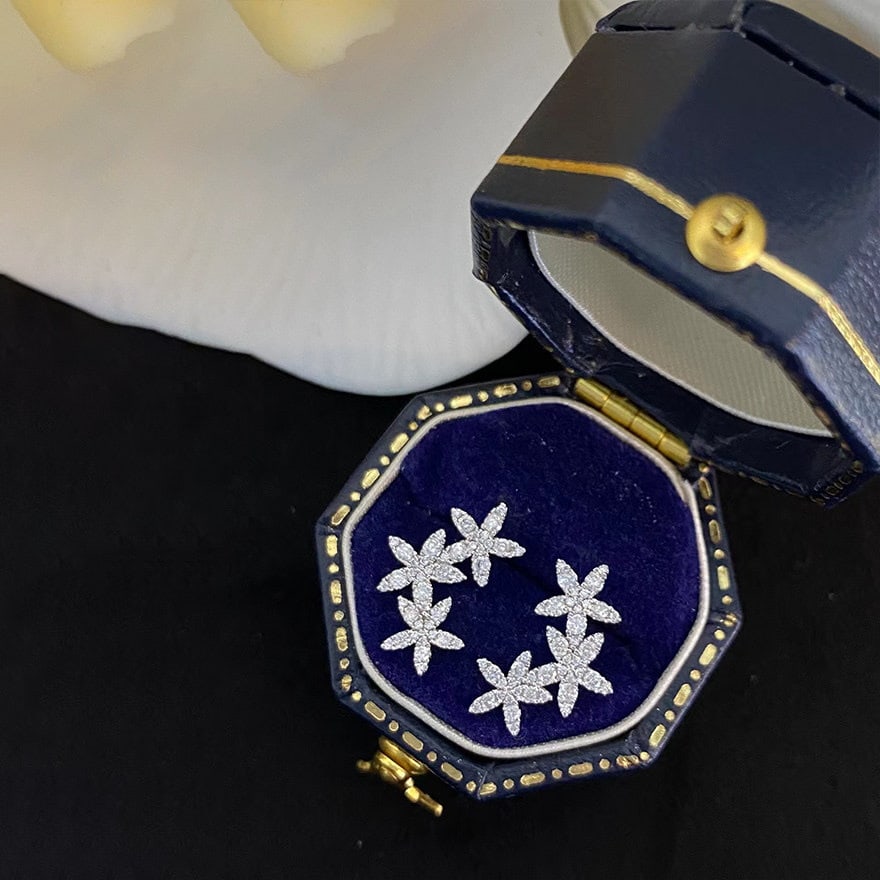 14k Gold 0.3 Ct Natural H Diamond Earrings - 2