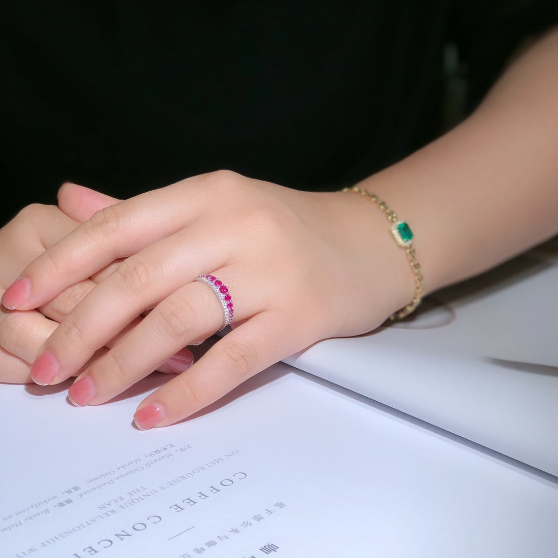 14k Gold 0.68 Ctw Natural Ruby & Diamond Ring - 3