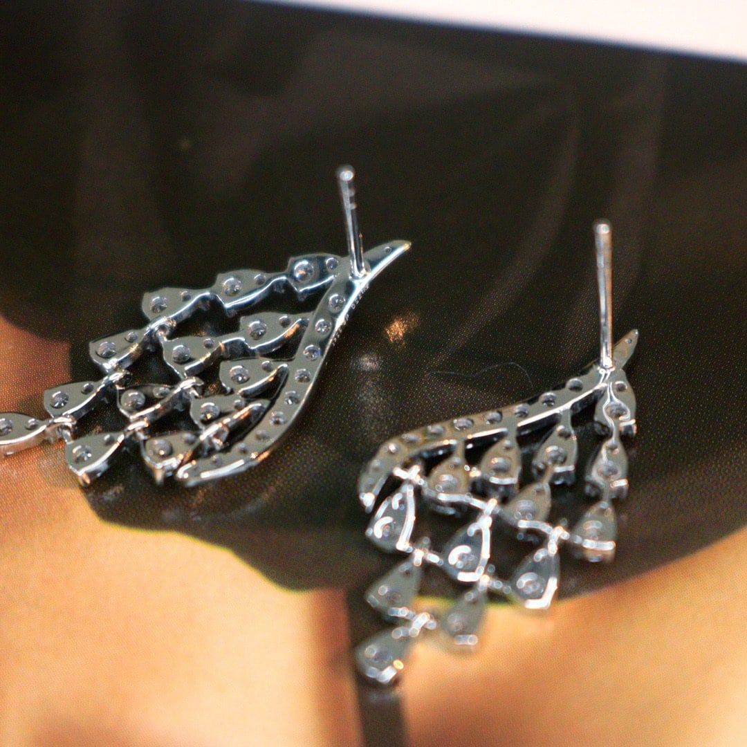 14k Gold 1.1 Ct Natural H Diamond Earrings - 3