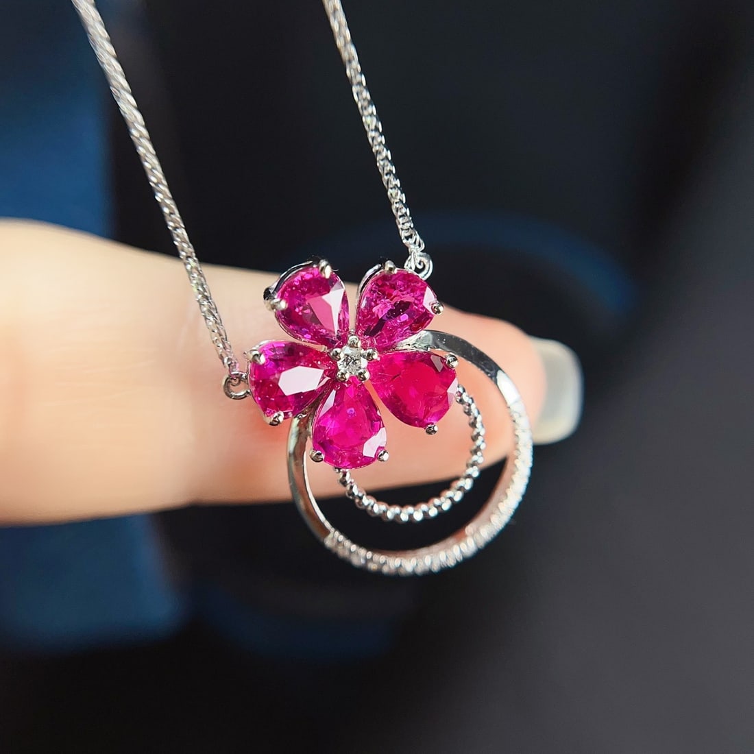 14k Gold 12.09 Ctw Natural Ruby & Diamond Earrings - 9