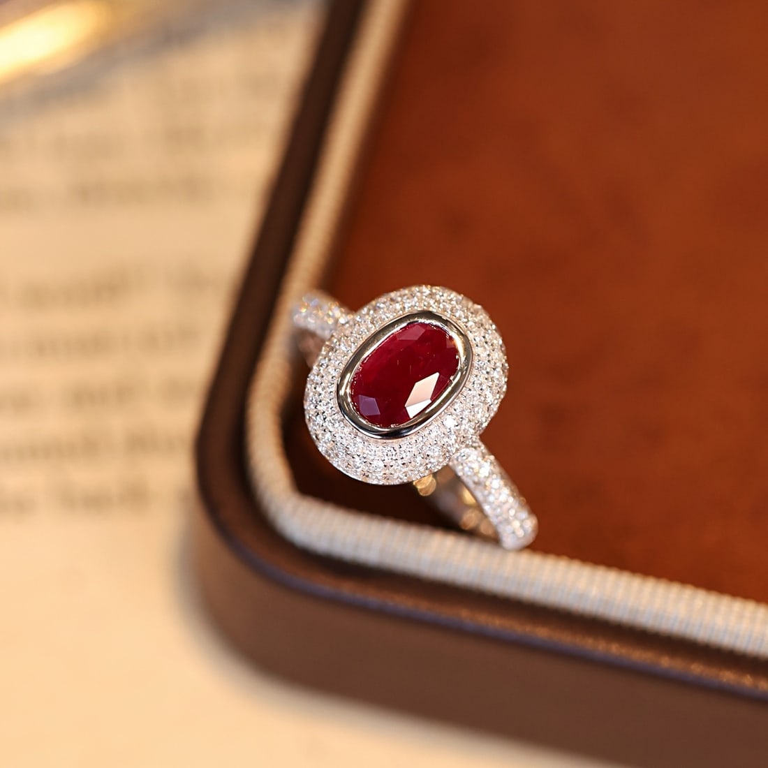 14k Gold 1.62 Ctw Vivid Red Natural Ruby & Diamond Ring - 2