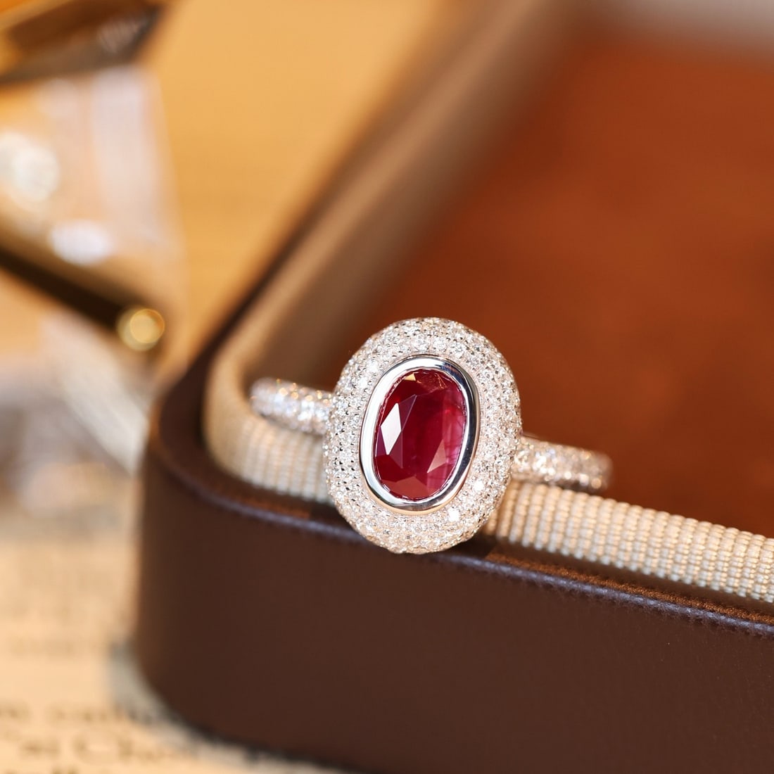 14k Gold 1.62 Ctw Vivid Red Natural Ruby & Diamond Ring - 5