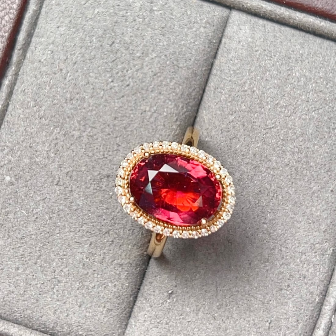 14k Gold 4.27 Ctw Natural Tourmaline & Diamond Ring - 2