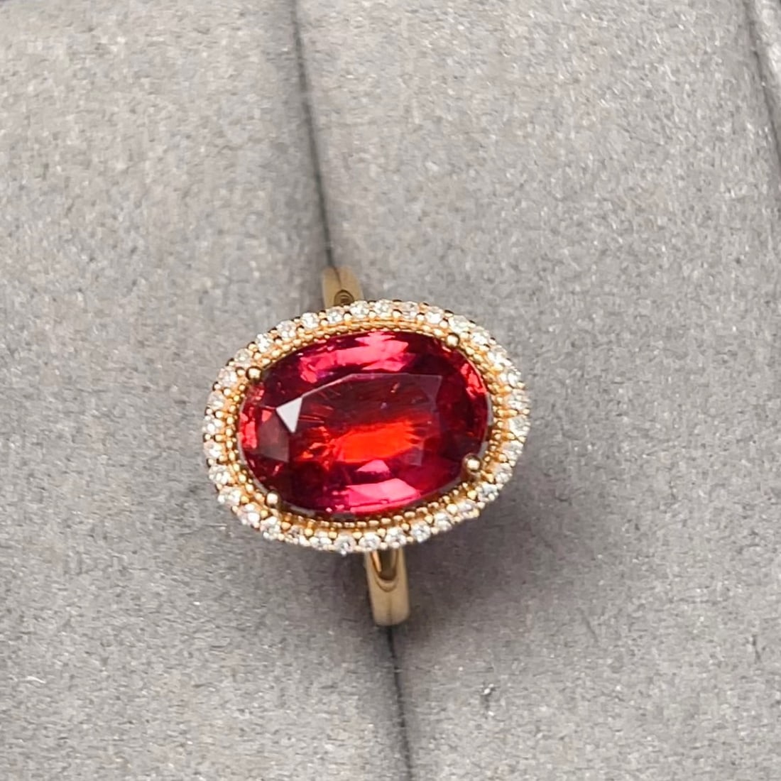 14k Gold 4.27 Ctw Natural Tourmaline & Diamond Ring - 7