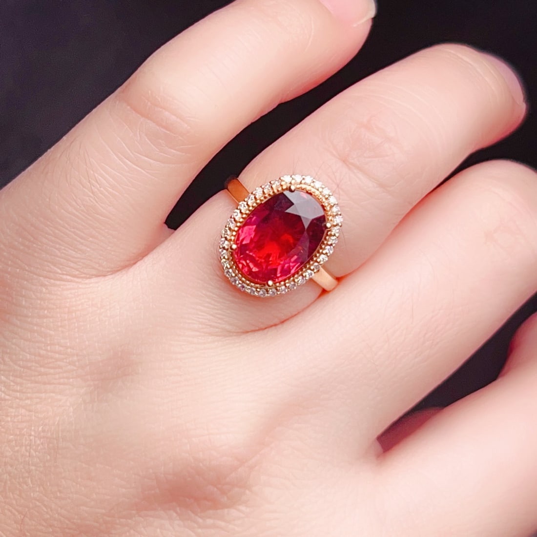 14k Gold 4.27 Ctw Natural Tourmaline & Diamond Ring - 8