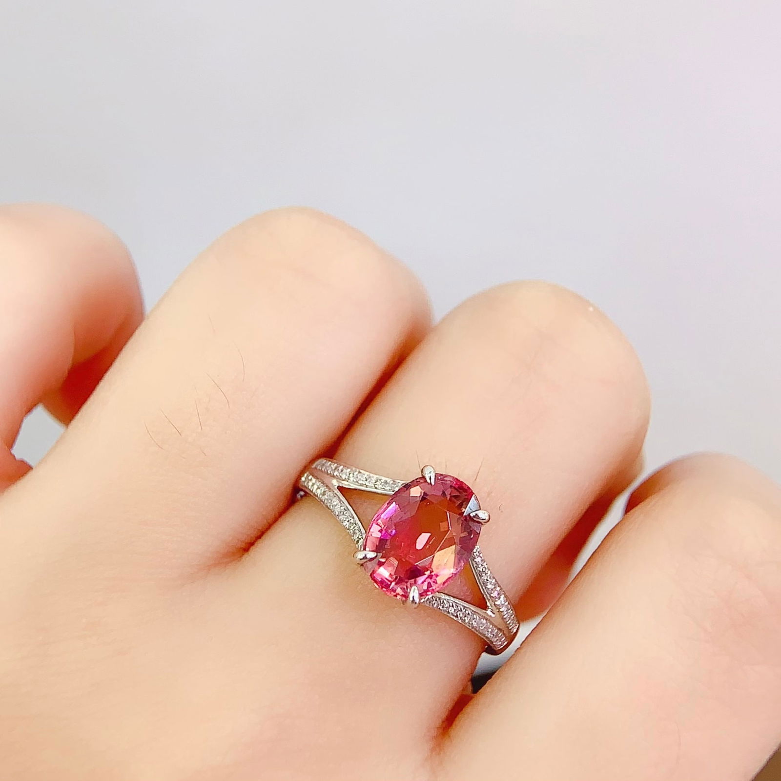 14k Gold 2.9 Ct Natural Tourmaline & Diamond Ring - 6