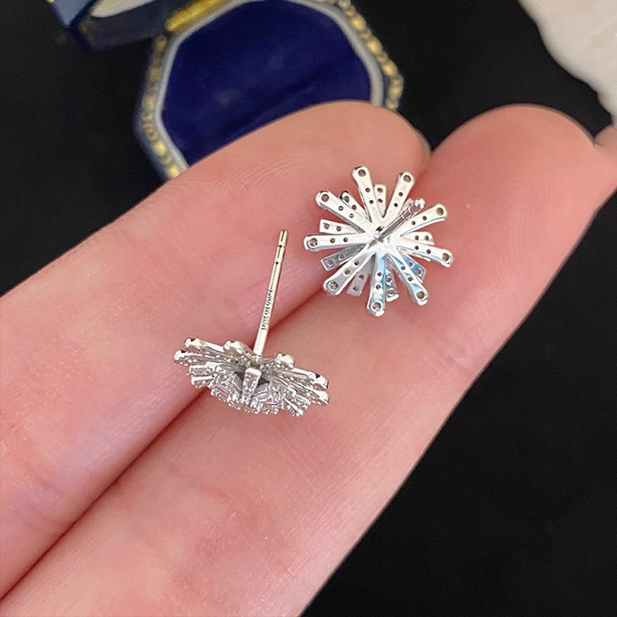 14k Gold 0.46 Ct Natural H Diamond Earrings - 2