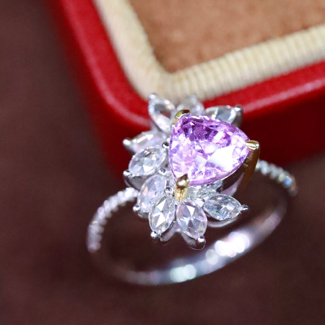 14k Gold 2.10 Ctw Natural Sapphire & Diamond Ring - 2