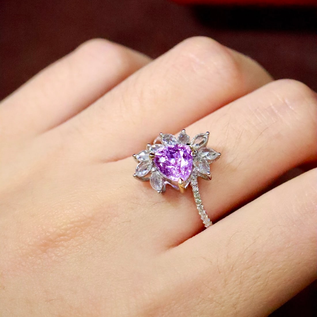 14k Gold 2.10 Ctw Natural Sapphire & Diamond Ring - 5