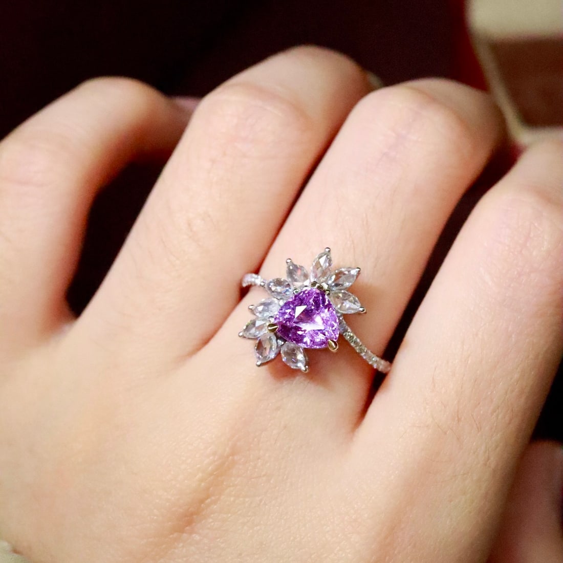 14k Gold 2.10 Ctw Natural Sapphire & Diamond Ring - 6