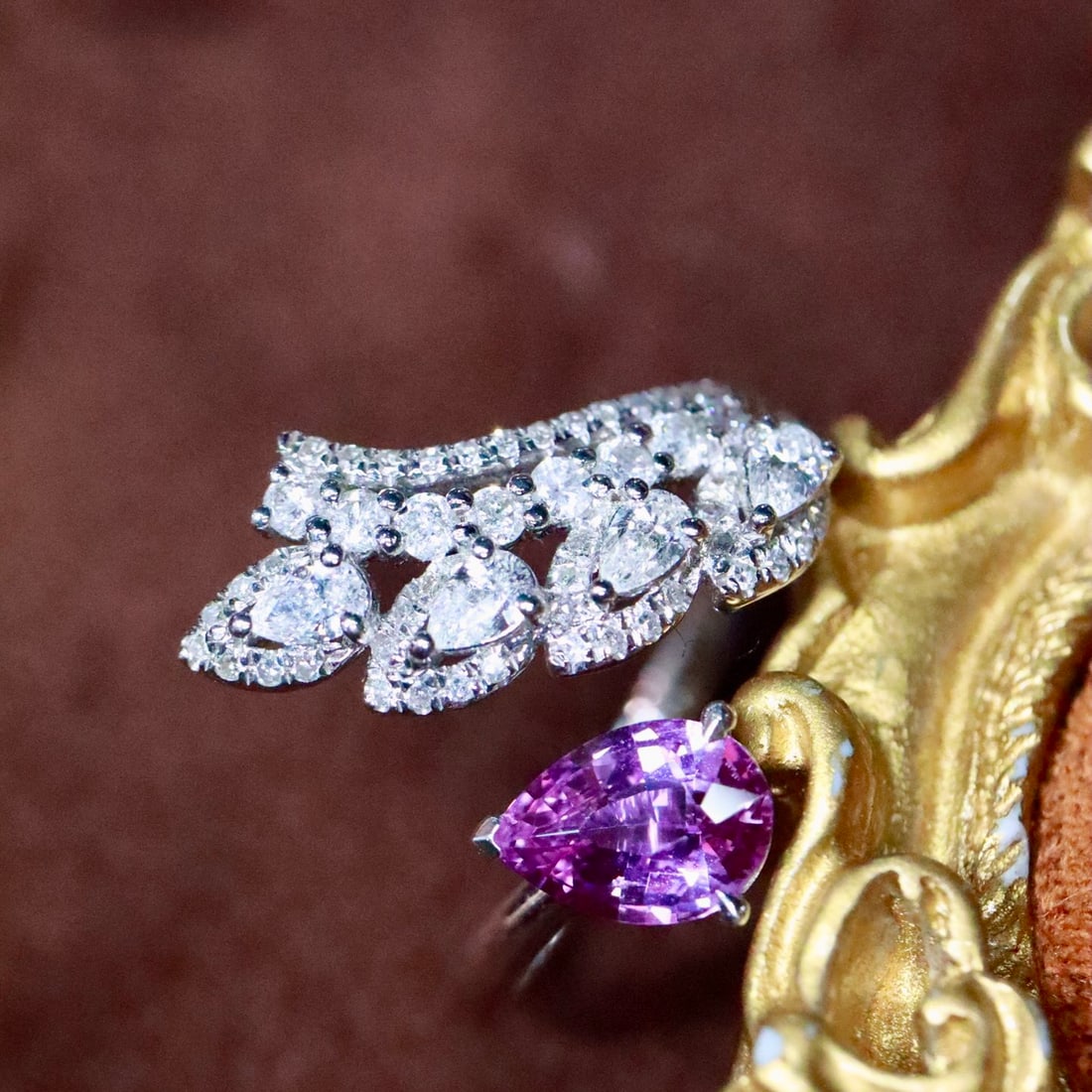 14k Gold 1.63 Ctw Natural Sapphire & Diamond Ring - 2