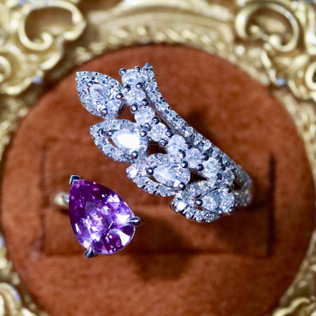 14k Gold 1.63 Ctw Natural Sapphire & Diamond Ring - 4